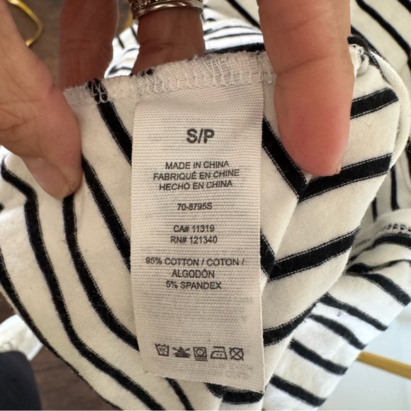 Garage Mini Dress Open Back Fit and Flare Black and White Stripes W Sz S - Picture 5 of 8